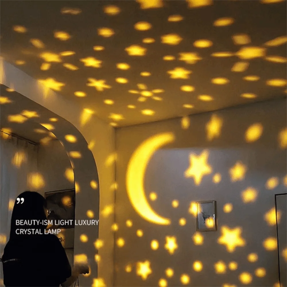 Dreamy Star Projector Night Light LED Colorful 5V USB Party Ambient Light Romantic Moon Galaxy Projector Lamp Birthday Party