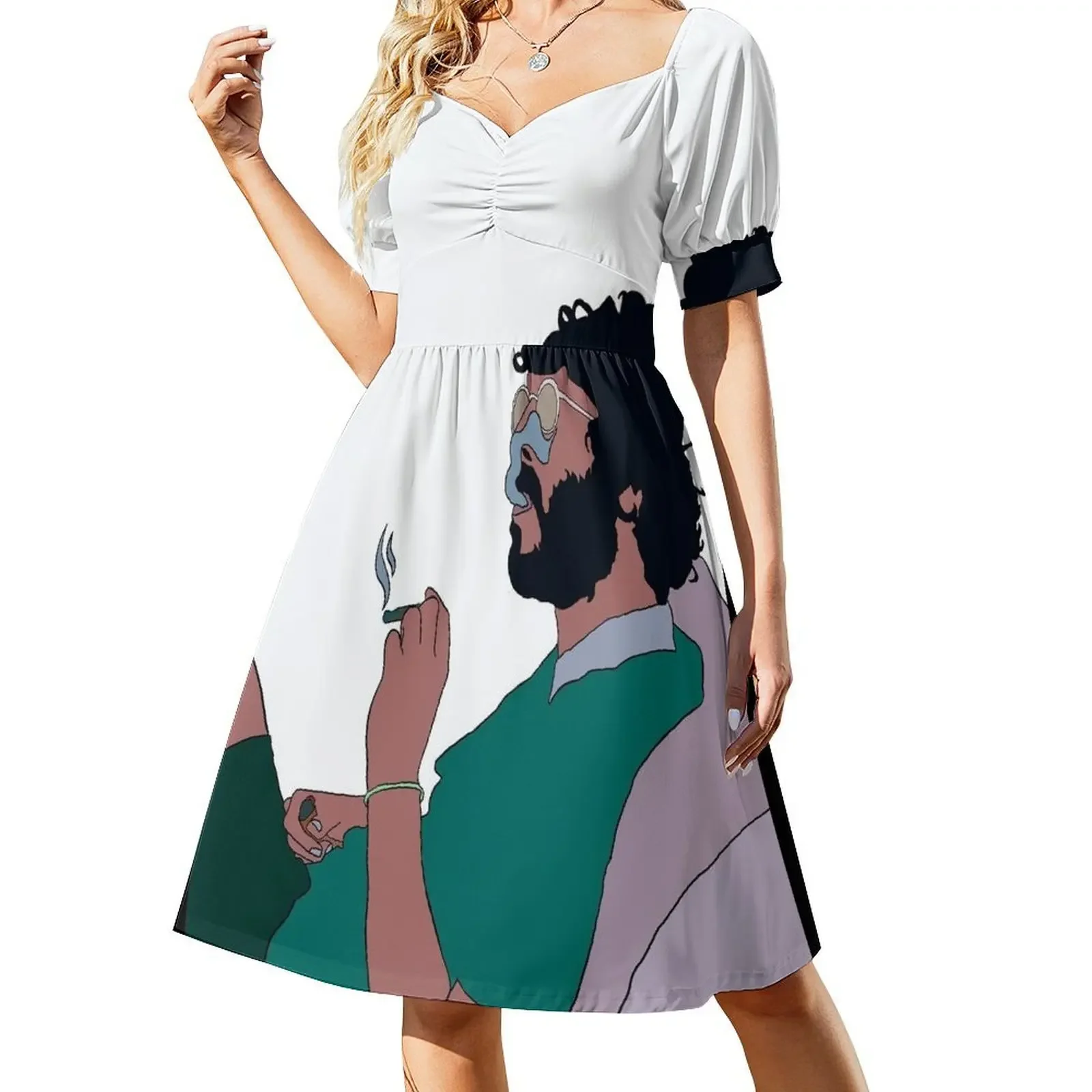 

lil Dicky Short-Sleeved Dress summer dress womens 2025 summer dresses ladies 2025 Women's skirt Woman fashion Dress