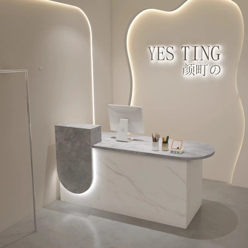 

Reception Desk For Saloncounter Reception Podium Cashier Reception Desk Beauty Salon Recepcion Mostrador Office Furniture