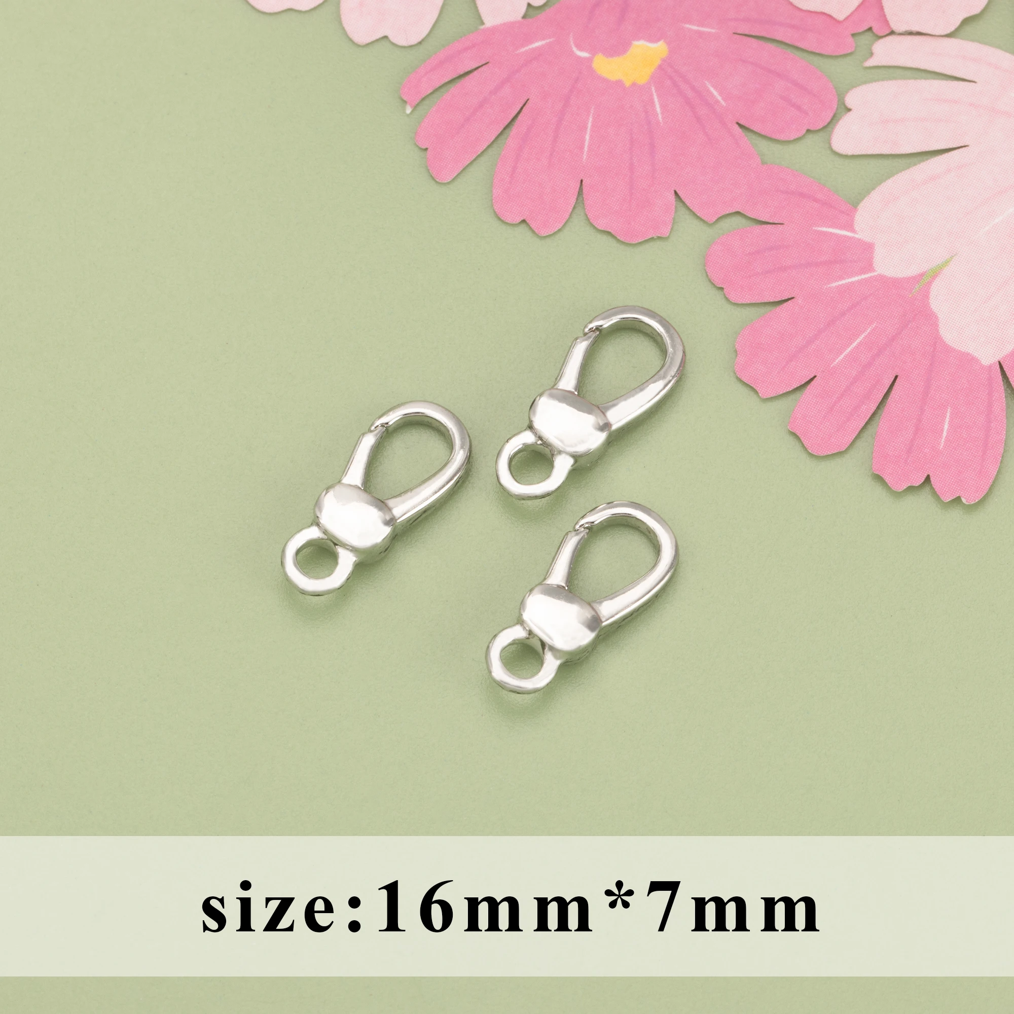 YEGUI M893,jewelry accessories,lobster clasp hooks,rhodium plated,copper metal,hand made,jewelry making,diy earring,10pcs/lot