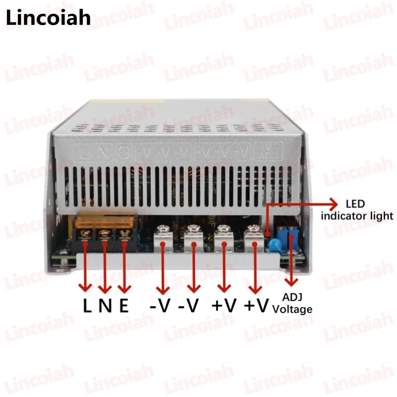 1500W Adjustable Switching Power Supply 3V-12V 24V 36V 48V 60V 72V AC/DC AC 110V/220V for LED Strip Light 3D Printer CCTV Camera