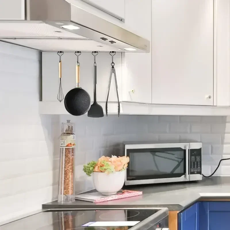 4Pcs Kitchen Versatile Heavy-Duty Magnetic Hooks - 26Lbs Swivel Neodymium Magnets - Multipurpose Hanging Solutions for Home