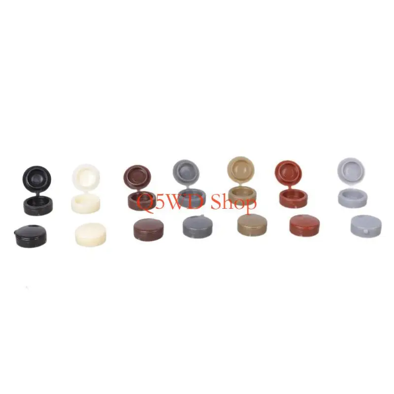 Q5WD 100Pcs Plastic Protective Covers Crosses Screw Folding Cap Furniture Cover Cap