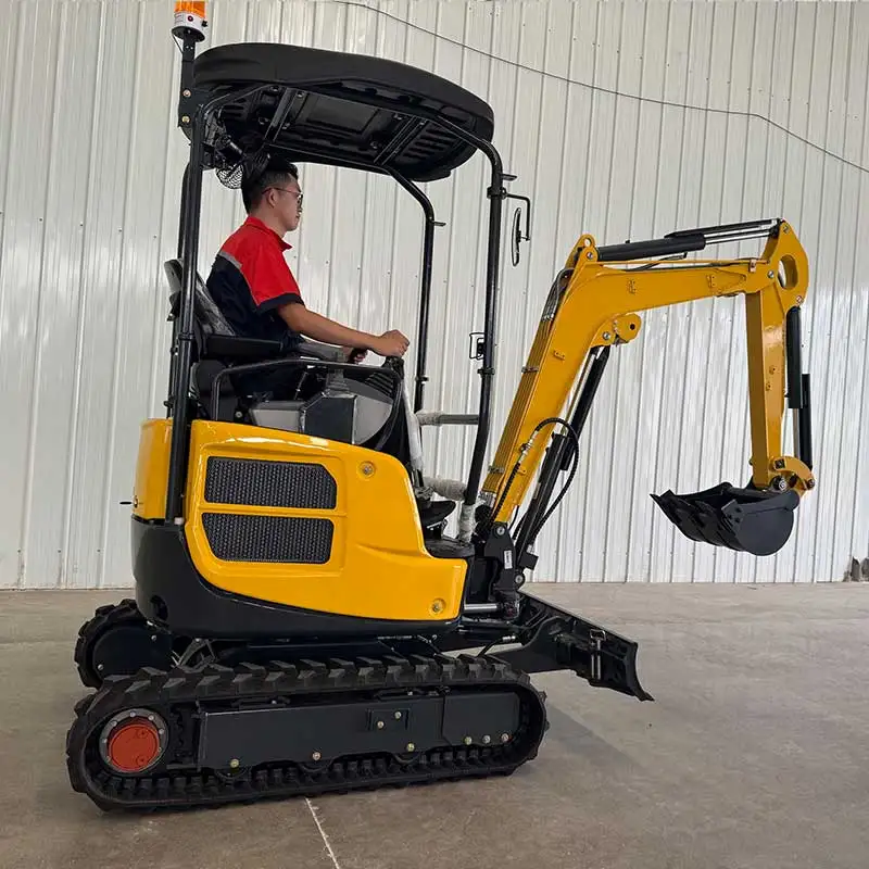 حفارة زاحفة: مسارات مطاطية - قبضة قوية للتضاريس الخشنة للحدائق والأعمال المزرعة