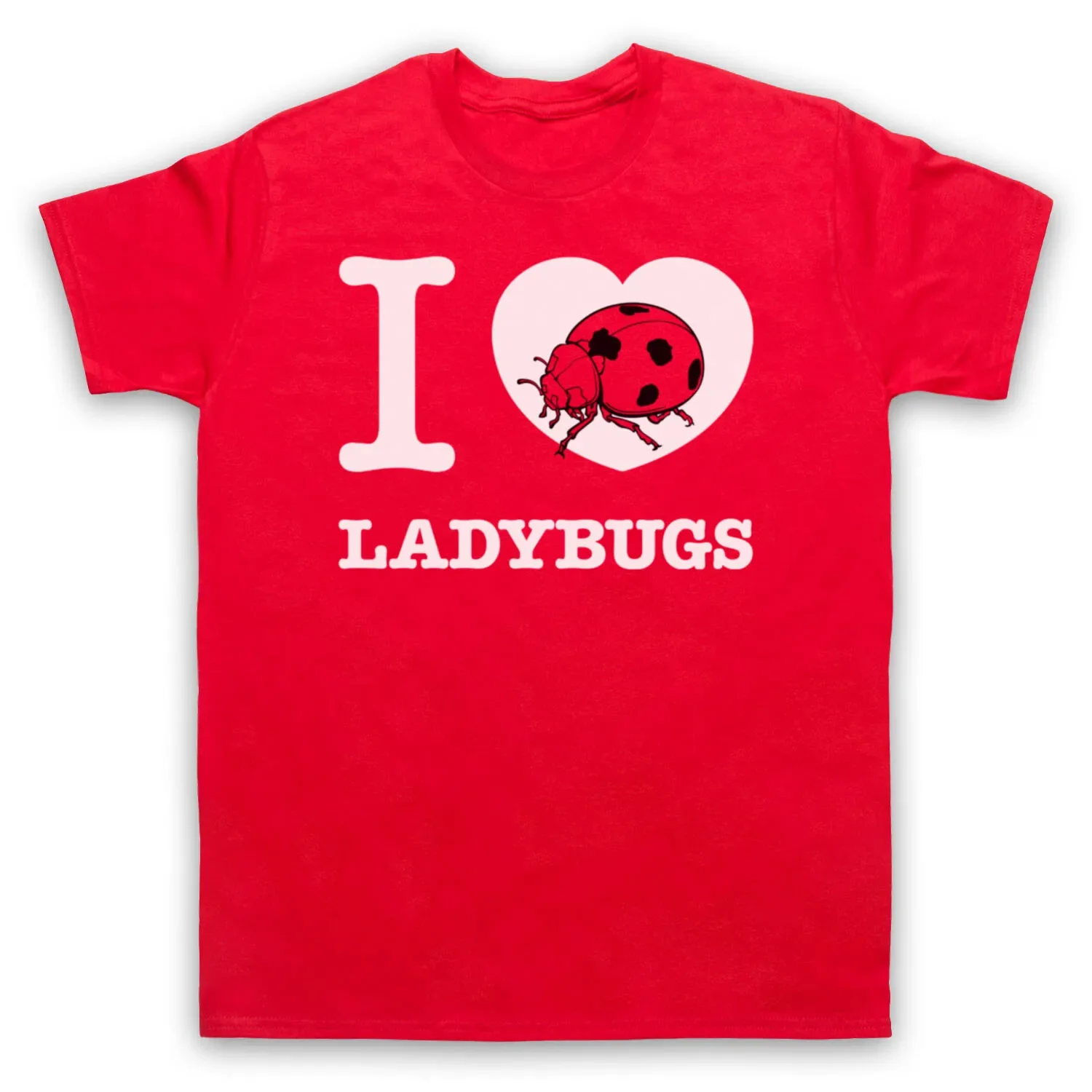 나는 무당벌레를 사랑합니다 무당벌레 동물 권리 보호자 곤충 남성 및 여성 티셔츠