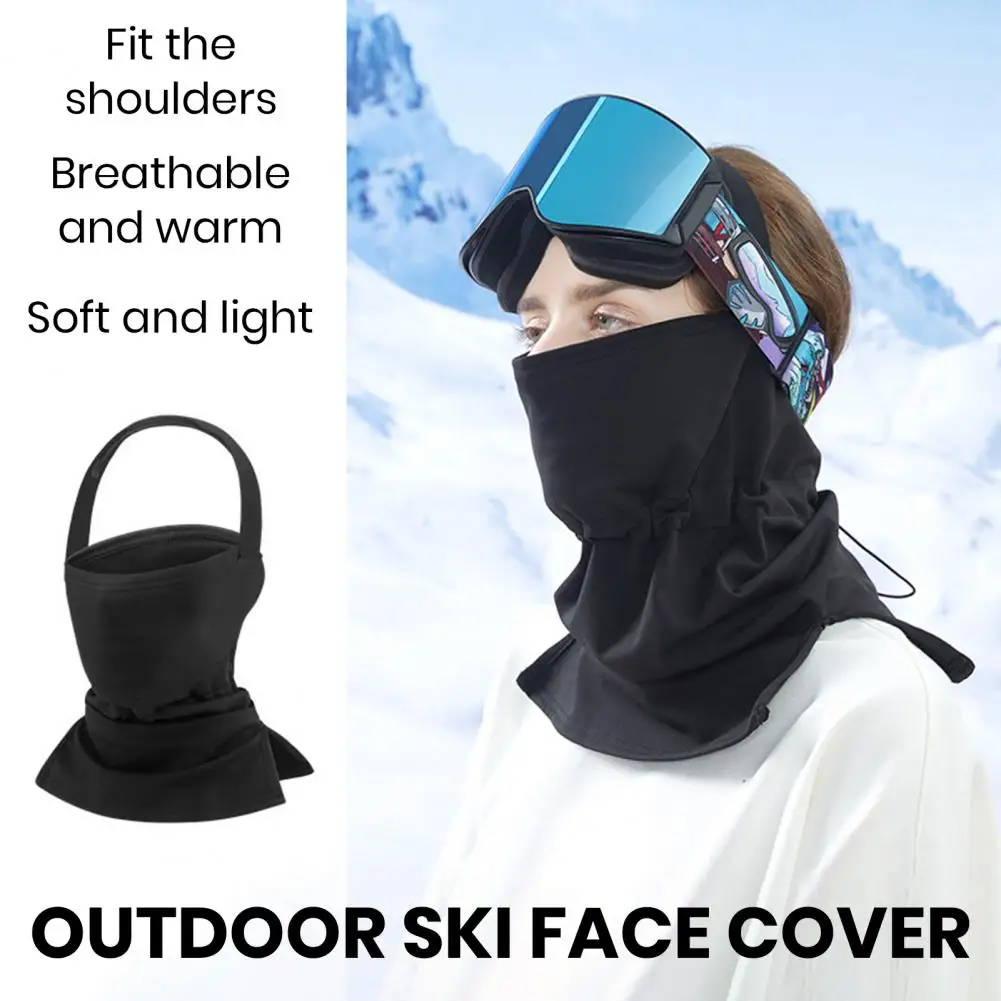 Cycling Face Guard Balaclava Elastic Drawstring Super Soft Windproof Cold Weather Winter Warm Face Guard Neck Protector Cover