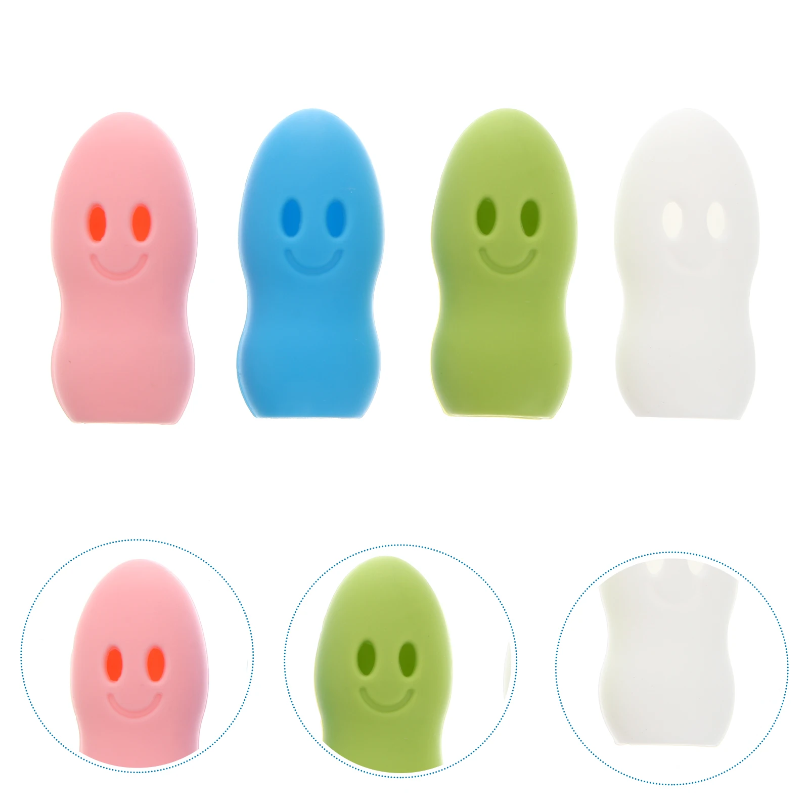 4pcs Toothbrush Head Covers Silicone Travel Case Hygienic Design Flexible Durable Family Outdoor Use Oral Cleaning Toothbrush