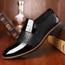 Wedding Business Dress Nightclubs Oxfords Breathable Working Lace Up Shoes New Fashion Mens Leather Shoes