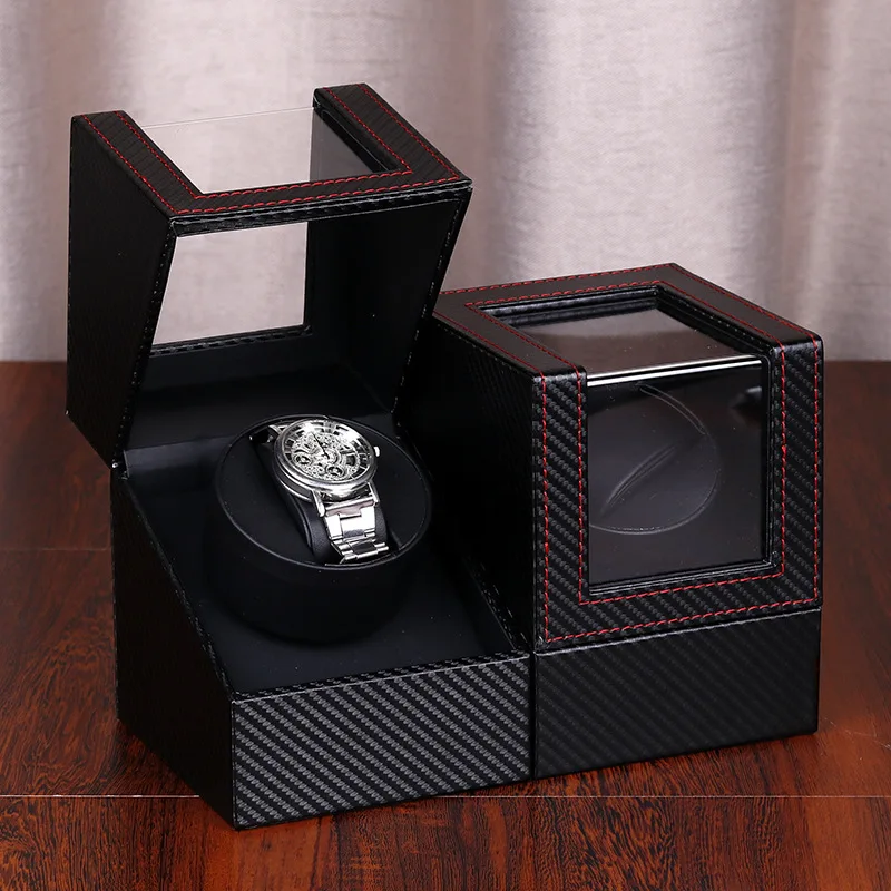 Sandalwood ZhiyuanPULeather1+0Automatic Winding Box Watch Storage Display Shaking Watch Device in Stock Transducer