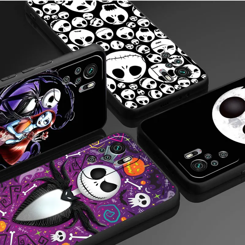 Funda For Xiaomi Redmi Note 11 10 Pro 12 12S 9S Phone Case 9 8 8T 7 12C 10C 9A 9i 9C 13 A1 Shell Jack Nightmare Before Christmas