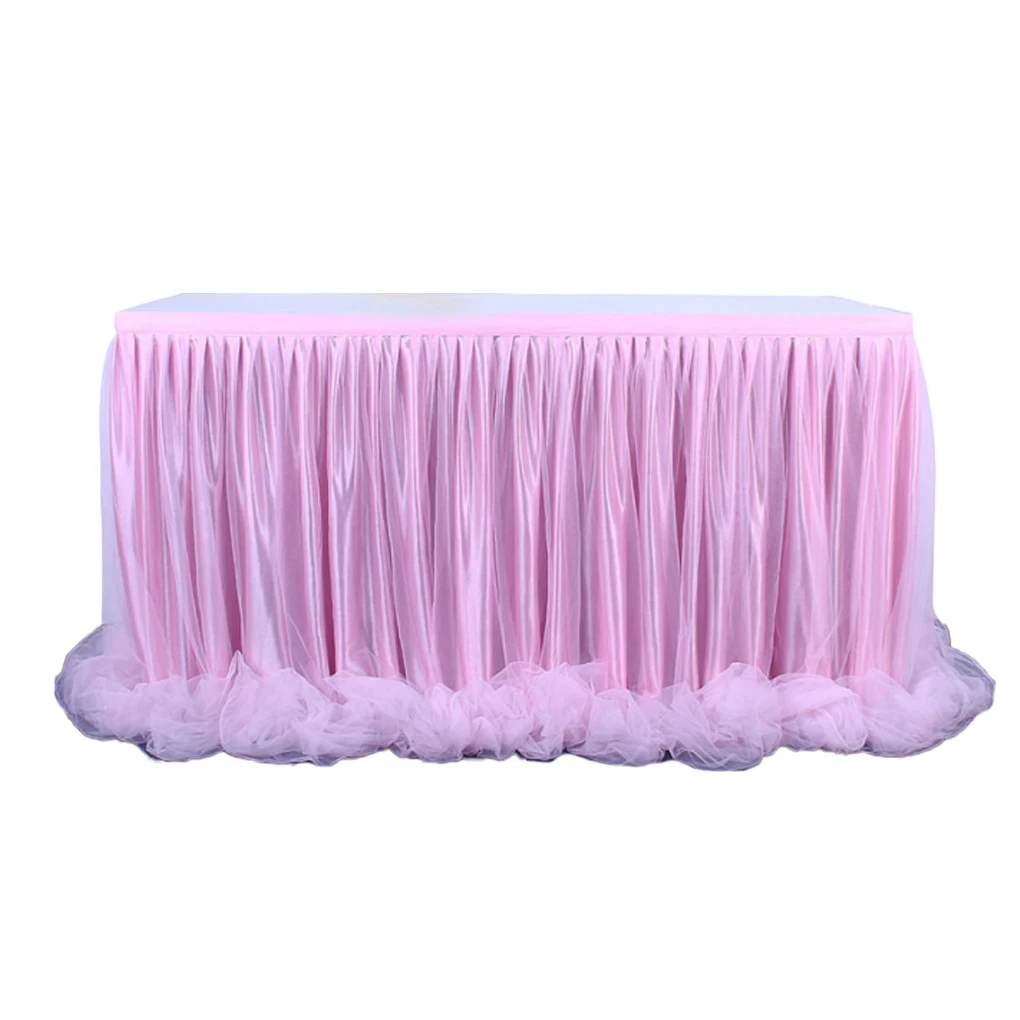 

Юбка-стол, фатиновая пачка, чехол для столов, простой в установке домашний декор, Рождество, Хэллоуин, свадьба, годовая вечеринка, банкет