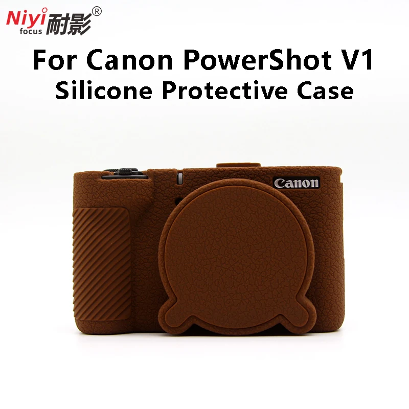 PowerShot V1 Silicone Camera Protective Case with Lens Cover Precise Cutout Shockproof Anti-Scratch Protective Camera Accessory