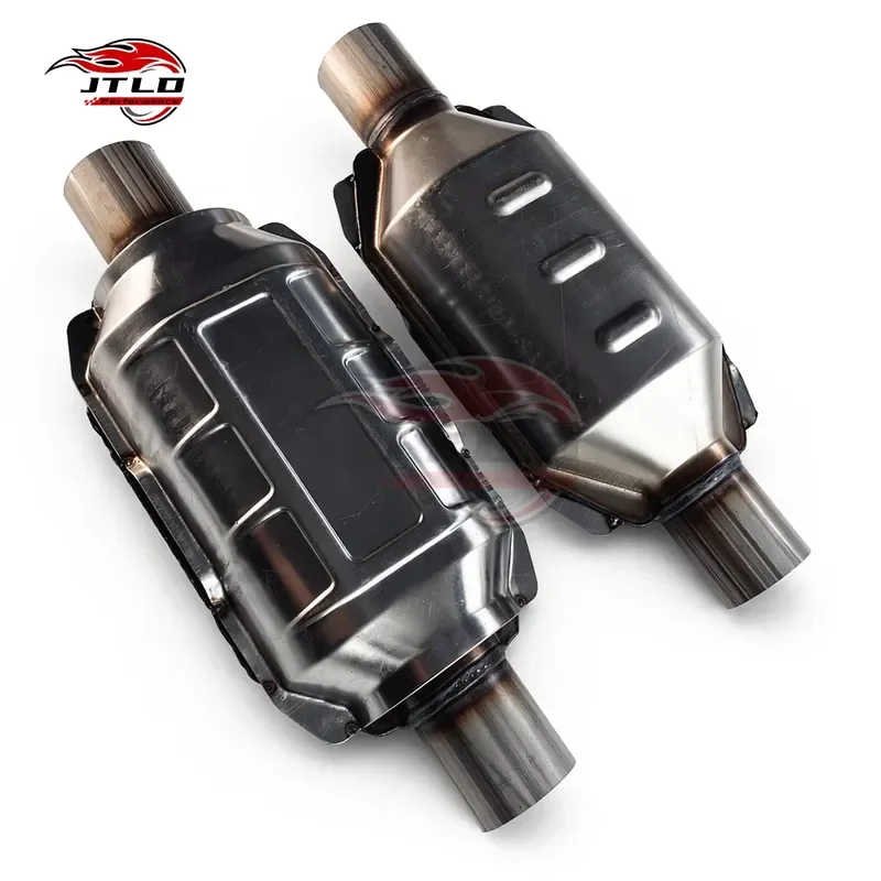 Universal EPA OBDII Three Way Catalytic Converter with Double 120x80x50mm Substrate High Flow Exhaust Catalyst