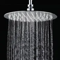 High Quality 6/8/10 Inch Stainless Steel Ultra-Thin Waterfall Shower Heads Rainfall Shower Head Rain Square Round Dog pool