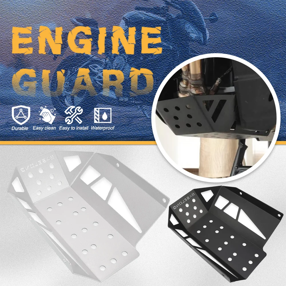 

Motorcycle Accessories Skid Plate Bash Frame Guard For Kawasaki Versys X300 X 300 2017-2025 KLE300 Under Engine Protection Cover