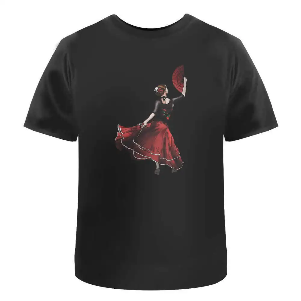 Flamenco Dancer' Cotton T-Shirts   Anime Graphic T-shirts for Men Clothing Women