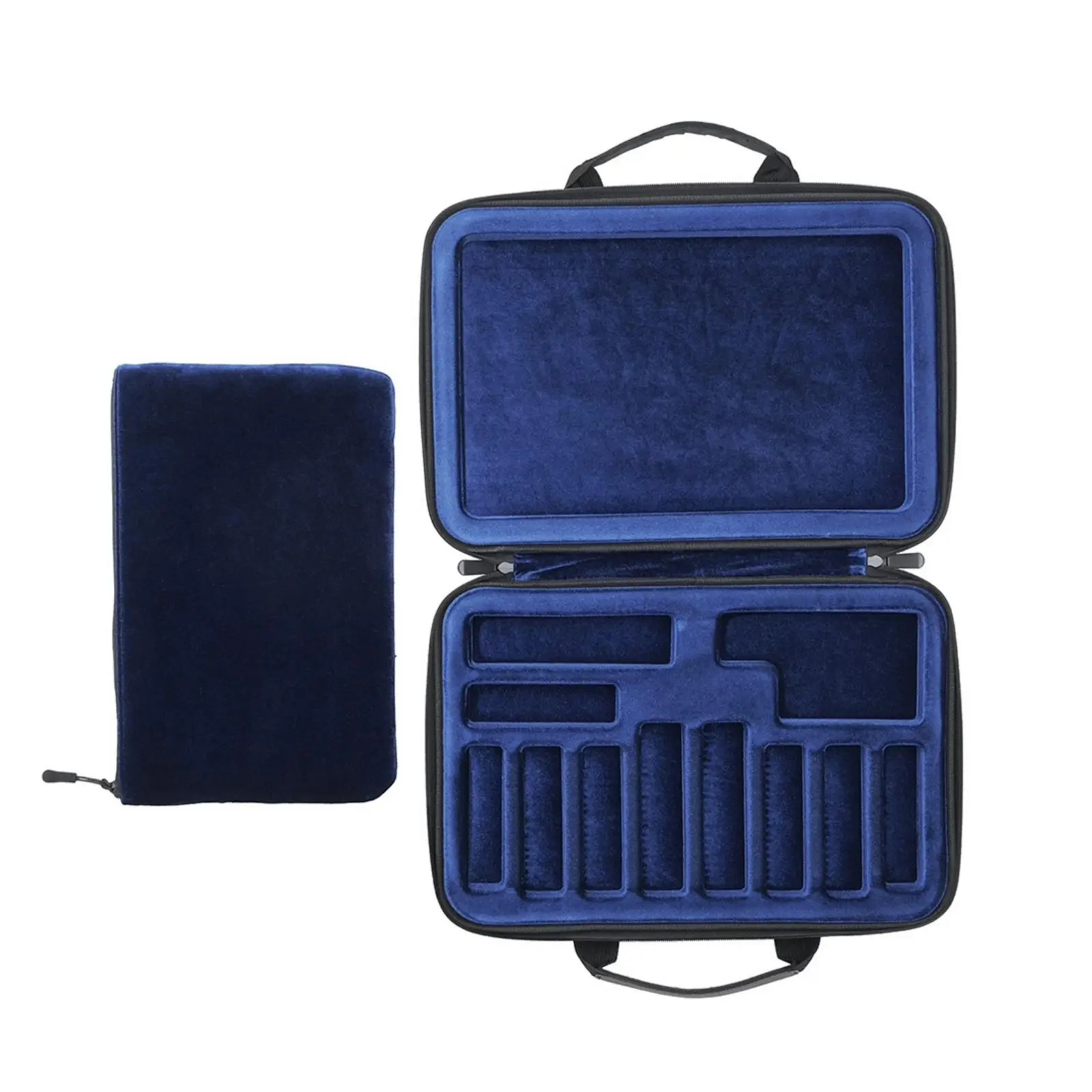 Hard Shell Mouthpiece Carrier for Musical Wind Instruments Compact Storage Case with Padded Dividers for Reeds and Cleaning