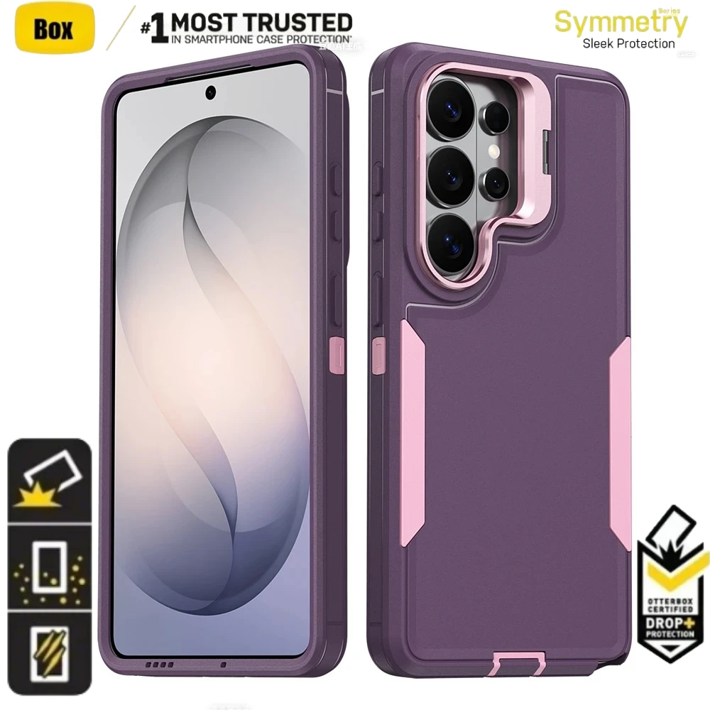 Heavy Duty Ott Armor Box Rugged Holder Case for Samsung S26 Ultra S25 Edge S24 S23 S22 26FE A57 A37 A07 A17 Anti Drop Full Cover