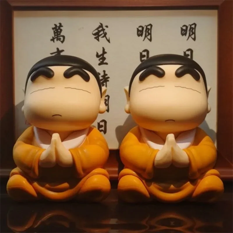 New 11CM Q version of Tathagata Buddha Crayon Shin-chan trendy cartoon doll creative figure car desktop decoration