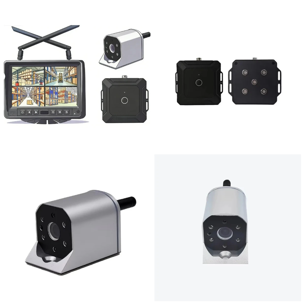 

2026 7 Inch Large Screen Wireless Forklift Monitoring AHD Digital High-definition Positioning Recording 24V 12V