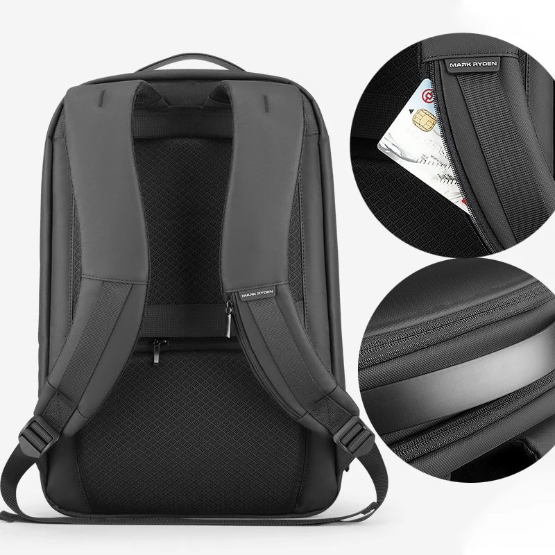 Mark Ryden 15.6 Inch waterproof travel backpack anti bags Business USB Charging Port Backpack Waterproof Computer Bag