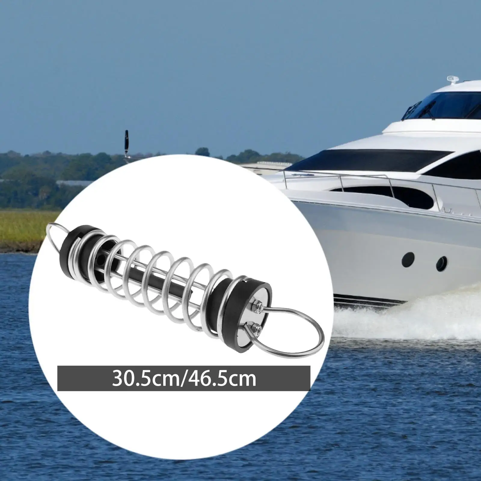 

Boat Mooring Spring Two Stage Construction Stainless Steel Dock Line Protector Marine Hardware for Yacht Stability