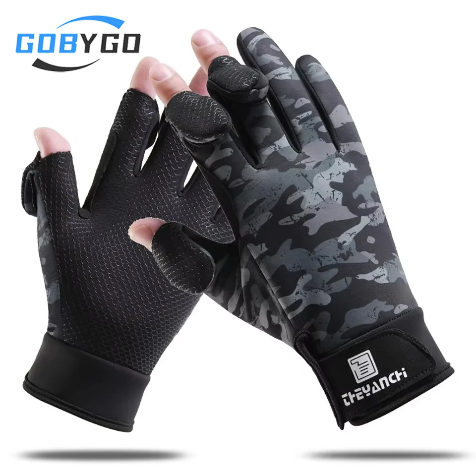 

Fishing Gloves Flip Finger Touch Screen Thickened Silicone Anti-slip Warmth Waterproof Wear-resistant Winter Outdoor Riding Men