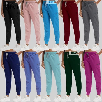 מכנסי ג 'ר בגודל תקע מכנסיים רפואי חד-isex רופא אחות תחתונים מדים מזדמנים מכנסיים סוורטים