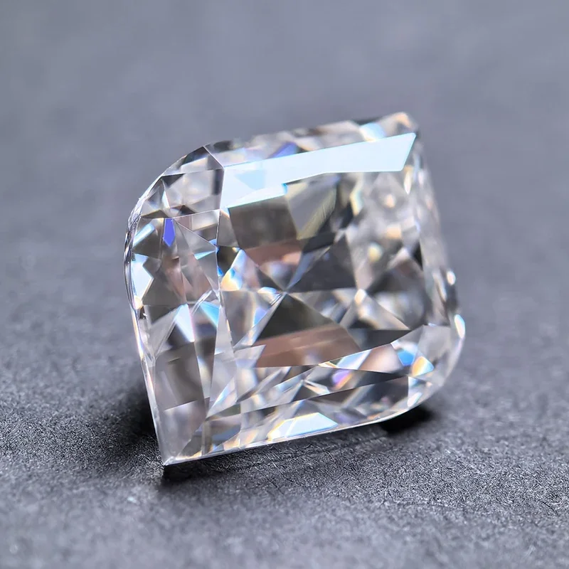 Moissanite batu bentuk daun potongan bintik warna putih manik-manik jimat untuk DIY membuat perhiasan liontin cincin dapat dipilih GRA sertifikat