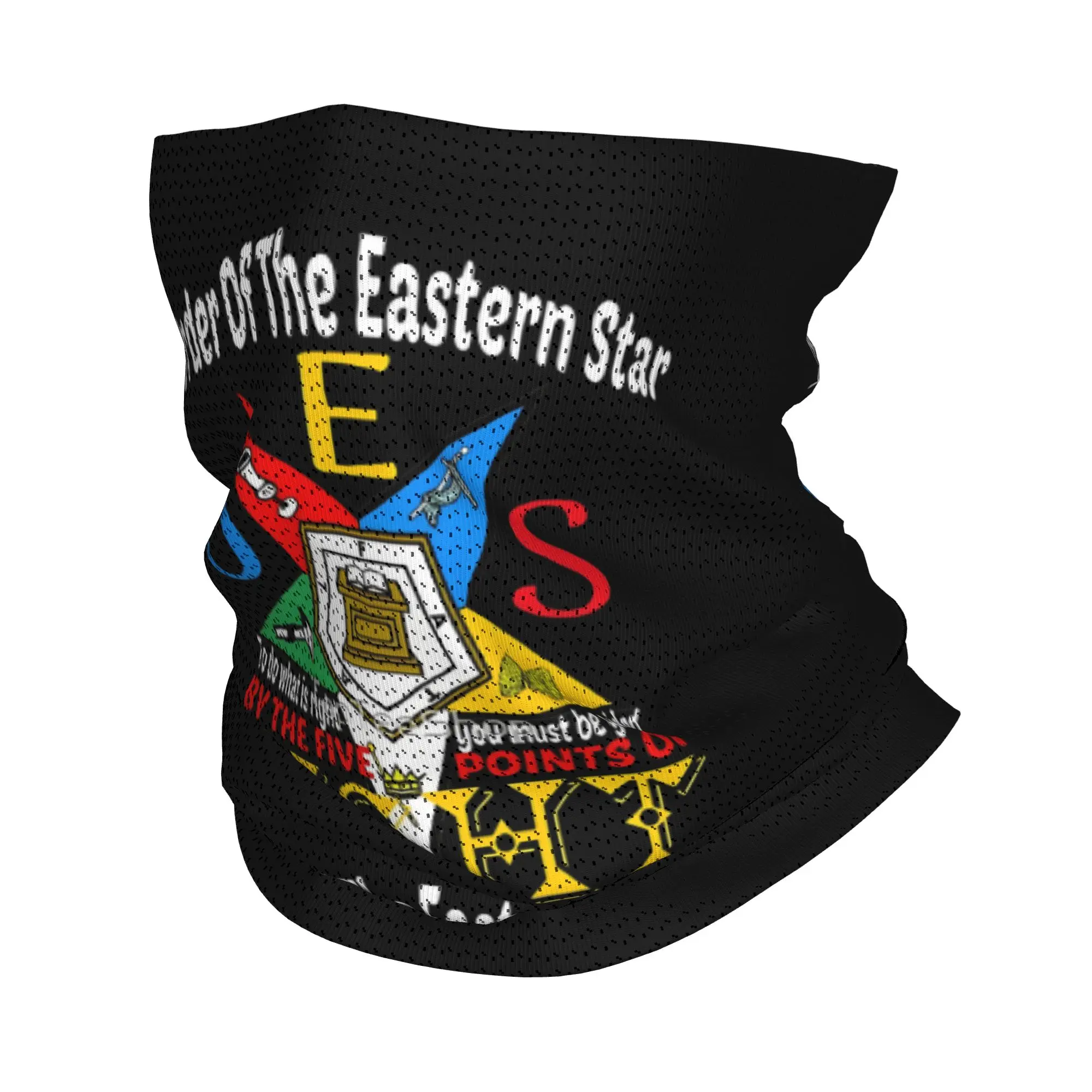 Custom Oes Order of the Eastern Stars Bandana Winter Neck Warmer Women Windproof Wrap Face Scarf for Ski  Gaiter Headband