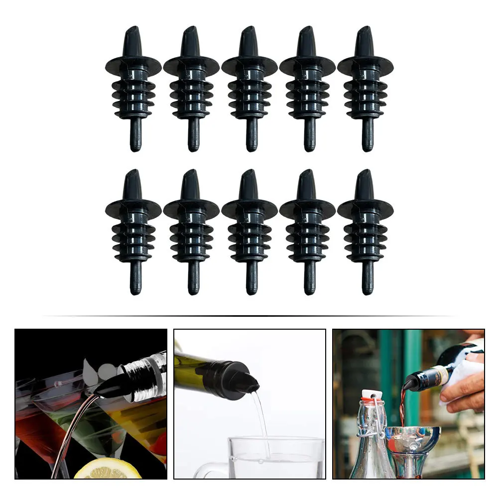 

10Pcs PVC Wine Pourer Plastic Bottle Stoppers for Wine Oil Vinegar Smooth Flow No Creative Liquor Dispenser Bar Tool