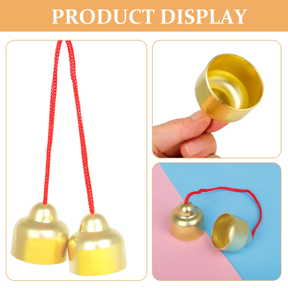 Campana retrò Giocattoli Strumento musicale per bambini Placcato in rame puro Strumento didattico facile Campana a percussione portatile
