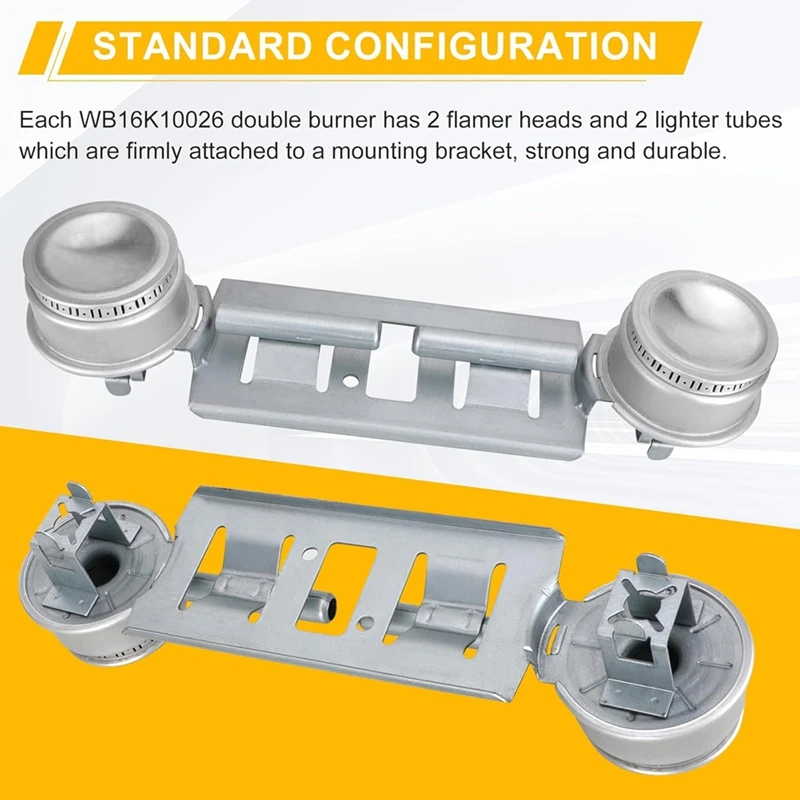 Reemplazo de conjunto de quemador doble de rango de Gas ABDJ-WB16K10026 WB29K17 para quemador de estufa de Gas eléctrico General reemplaza