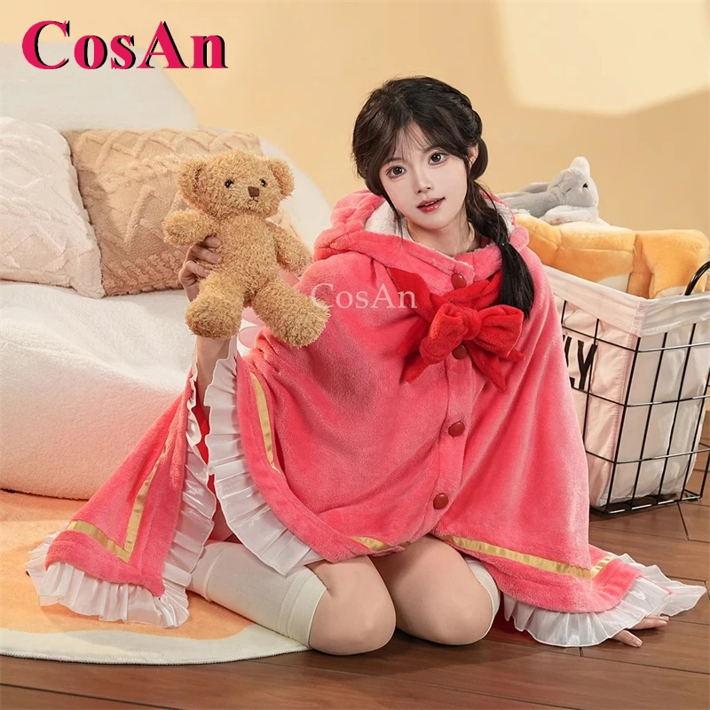 

CosAn Cardcaptor Sakura Kinomoto Sakura Cosplay Costumes Derivative Product Lazy Blanket Lovely Cloak Air Conditioning Blanket