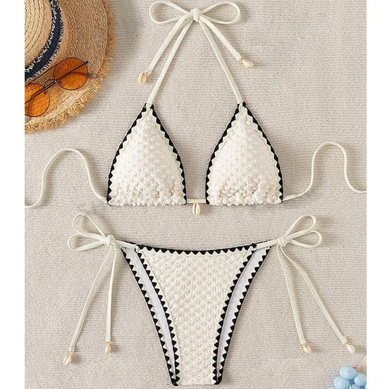 

Summer Sexy Bikinis Solid Women Swimwear Female Swimsuit For Swim Wear Bathing Suits Brazilian Bikini Set Beachwear Pool Bather