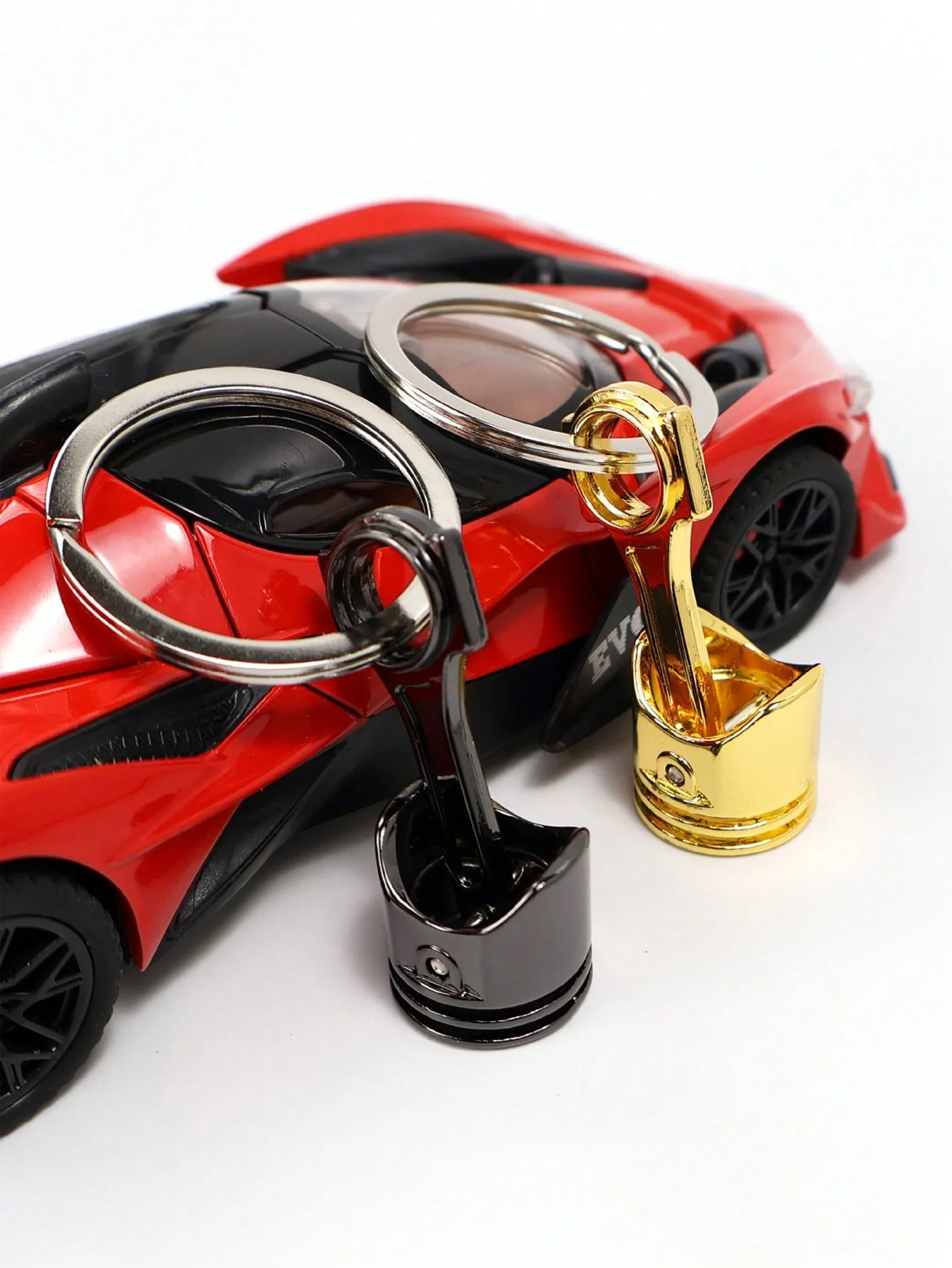 1 قطعة سلسلة مفاتيح مكبس المحرك الصغير ، تصميم معدني ثلاثي الأبعاد ، قلادة مكبس السيارة/الدراجة النارية ، عشاق تعديل السيارة ، سلسلة مفاتيح عالمية ، صغيرة