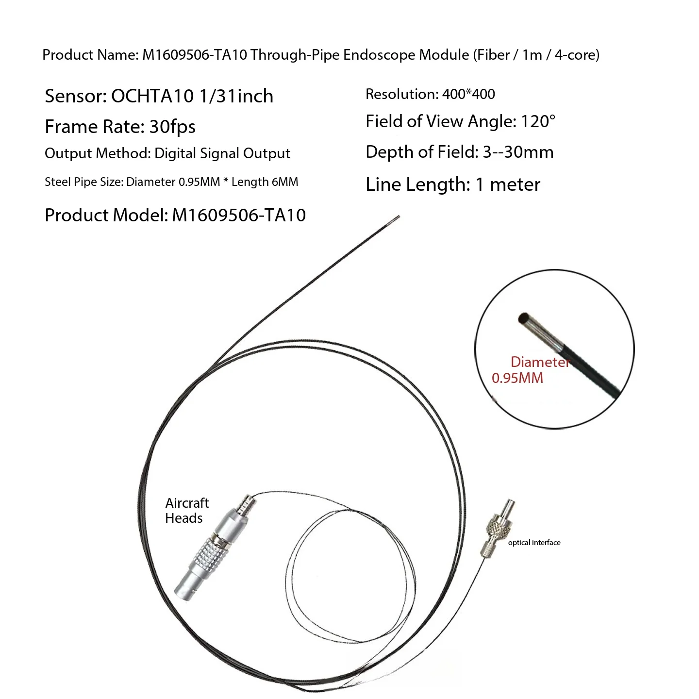 For OCHTA10 Endoscope Camera Module with YL426 USB Decoding