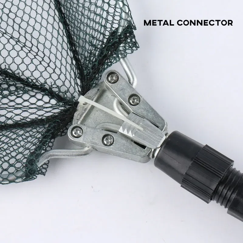 Retractable Landing Fishing Net 190cm Aluminum Alloy Telescopic Fishing Net Foldable Sea Mesh Brail For Carp Fly Fishing