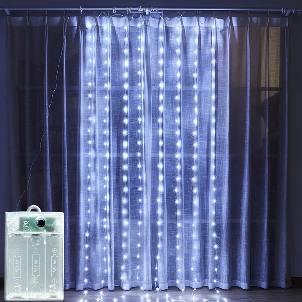 

Ramadan Home Decoration LED Fairy Battery Power Outdoor 2026 Mother's Day Eid Mubarak Bedroom Decoration Curtain Light String