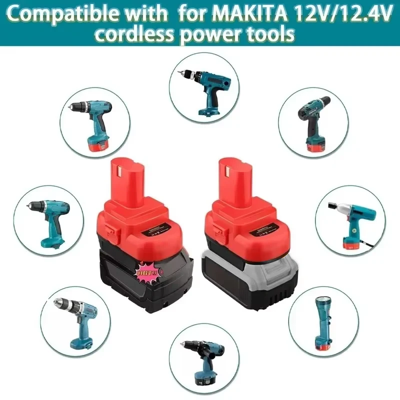 DM18PA14/MT18PA14 battery adapter for Dewalt/Makita/Milwaukee18V/20V Li-ion batteries to12V/14.4V NiMH batteries for power tools