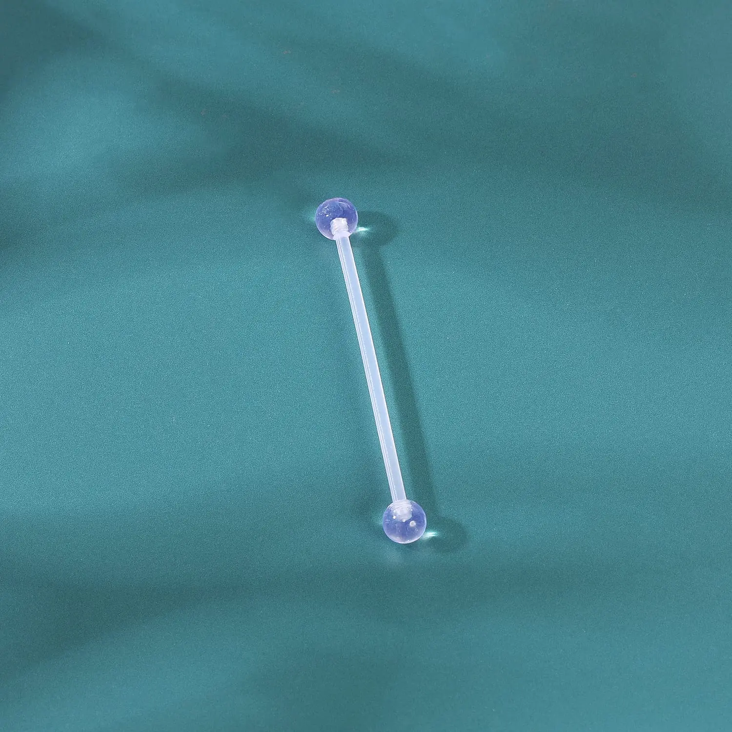 10Pcs/1Pcs 14G Stainless Steel Industrial Barbell Earring Cartilage Body Piercing Jewelry 32mm 35mm 38mm Earrings Acrylic