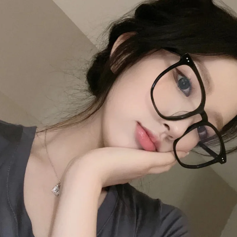 Oversized Myopia Eyeglasses Vintage Unisex  Irregular Frame Eyewear Anti-Blue Light Near Sight Glasses for Women 0 To -6.0