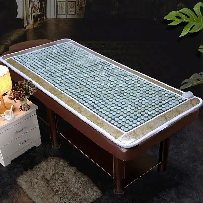 Tapete de Sofá Aquecido com Pedra de Jade Natural e Germânio, Almofada Tradicional Chinesa para Cuidados de Saúde para Casa e Escritório