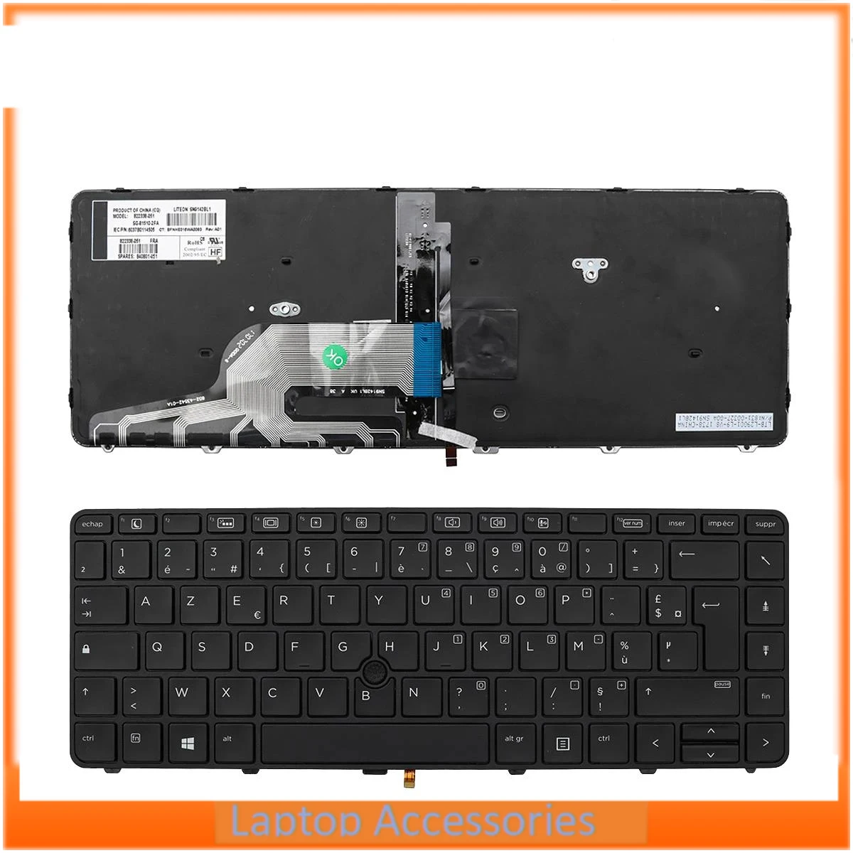 Nuevo teclado francés FR para HP Probook 430 G3 430 G4 440 G3 440 G4 445 G3 640 G2 645 G2 con/sin retroiluminación