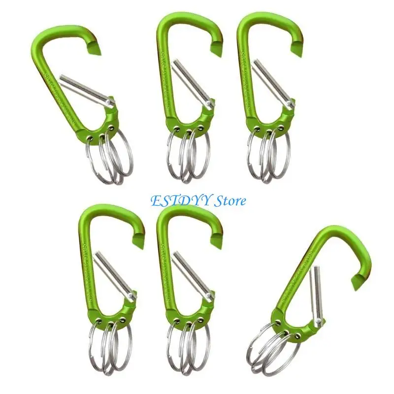 

G6DE 6pack Travel Carabiner Screw Lock Carabiner Fishing Carabiner Climbing for Camping Hiking and Mountaineering Enthusiasts