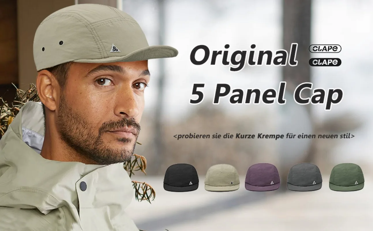 5-teilige, kurze Krempe, schnell trocknende Golf-Baseballkappen, weiche, leichte Sport-Laufkappe für Herren, Unisex, Outdoor, UPF50+, Schirmmütze – Detail 1