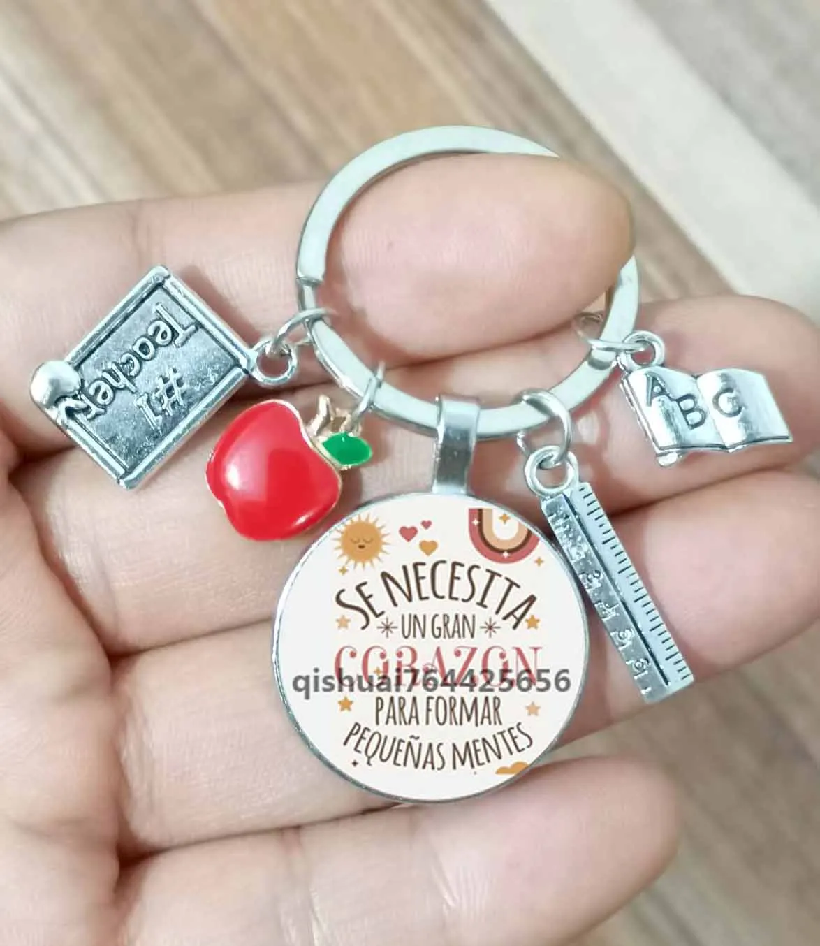 2024 New Teacher Gift Spanish Master Keychain Women\'S Teacher\'S Day Gift Appreciation Master Keyholder Original Gift Teacher