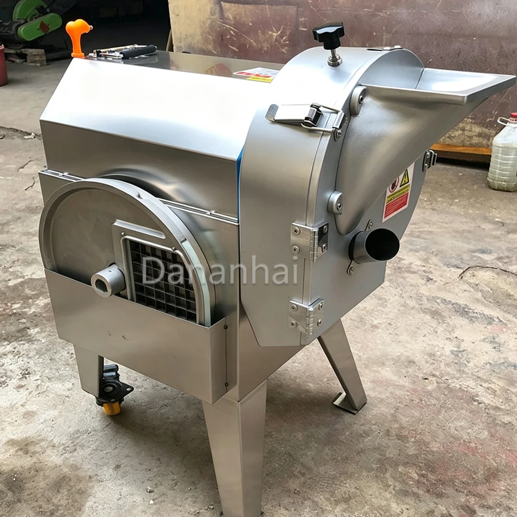 Commercial Root‑stem Vegetable Cutter, Vegetable Cutting Machine 1.5KW Slicer for Potato Radish Vegetable Processing