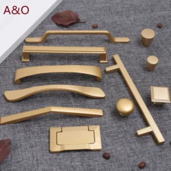 Handles Drawer Cabinet Furniture Kitchen Handles for Cabinet Knob Door Drawer Furniture Kitchen Knob Golden Simplicity Hardware