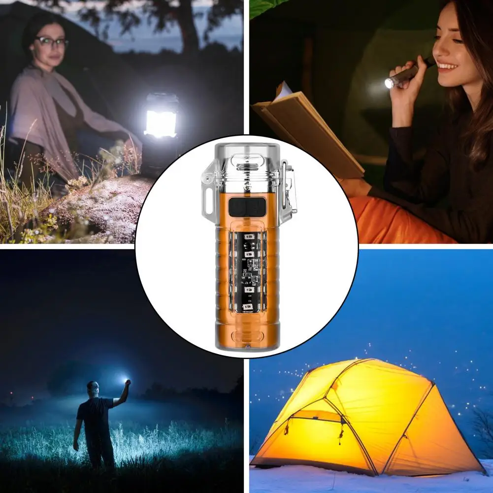 Emergency Warning Light Versatile Waterproof Led Torch Rechargeable Super Bright Portable for Outdoor Fishing Hiking Camping